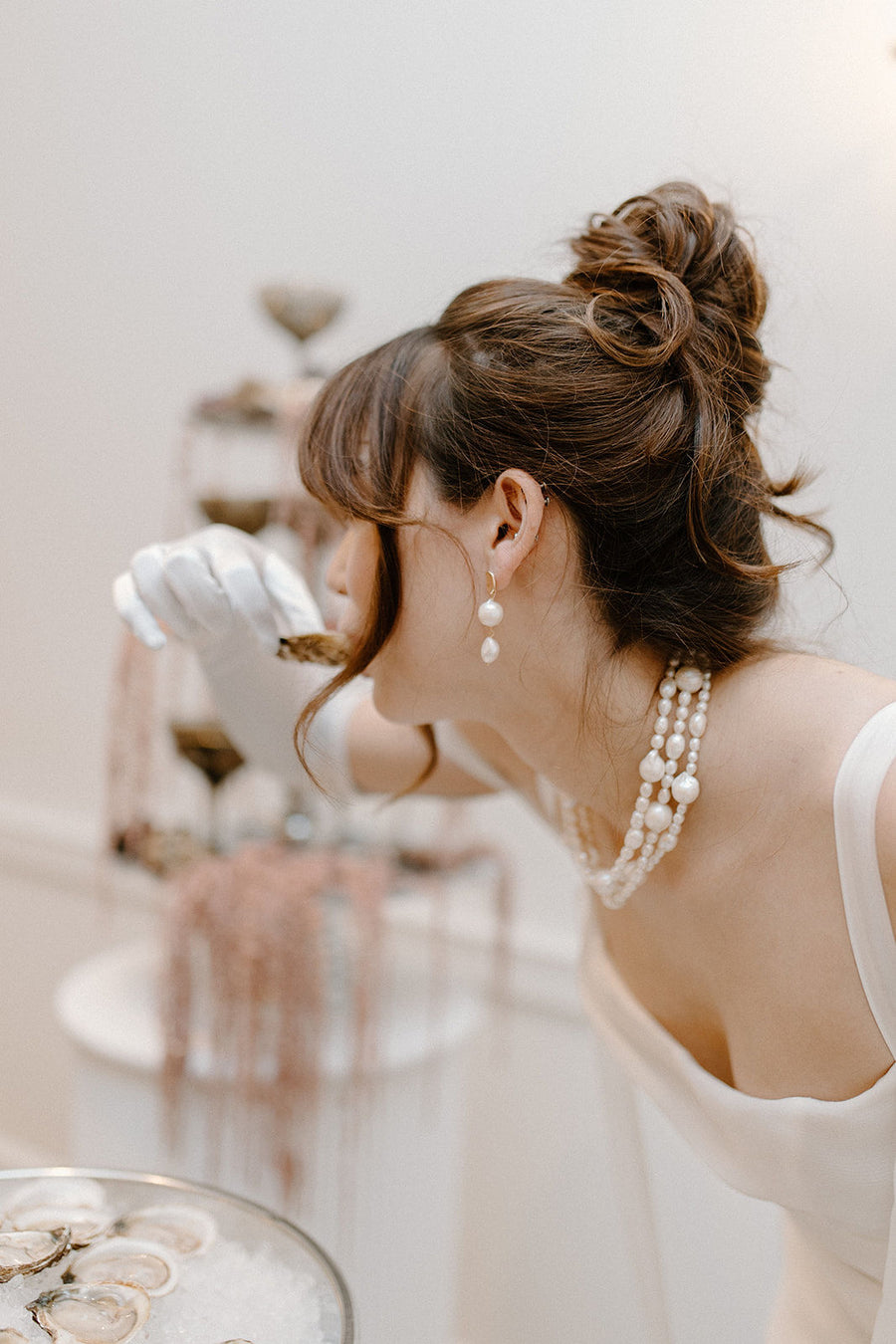 Nikki Baroque Pearl Drop Bridal Earring