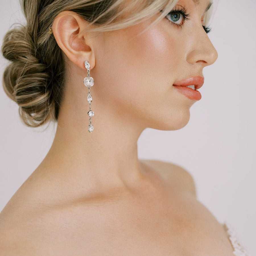 Annika Swarovski Crystal Bridal Earrings by Joanna Bisley Designs