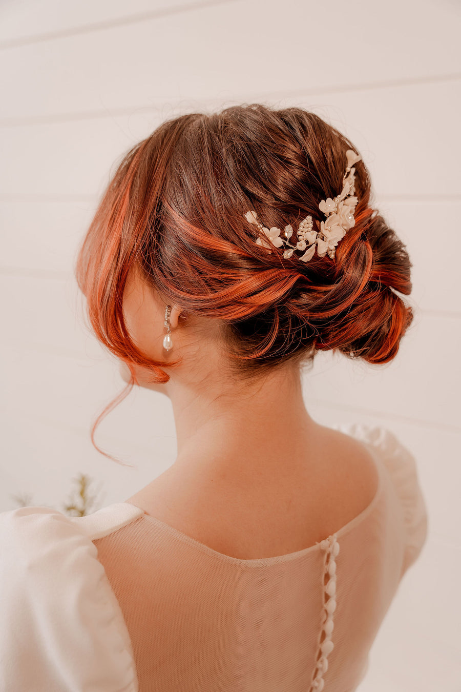 Twyla Vintage Inspired Flower and Crystal Bridal Comb