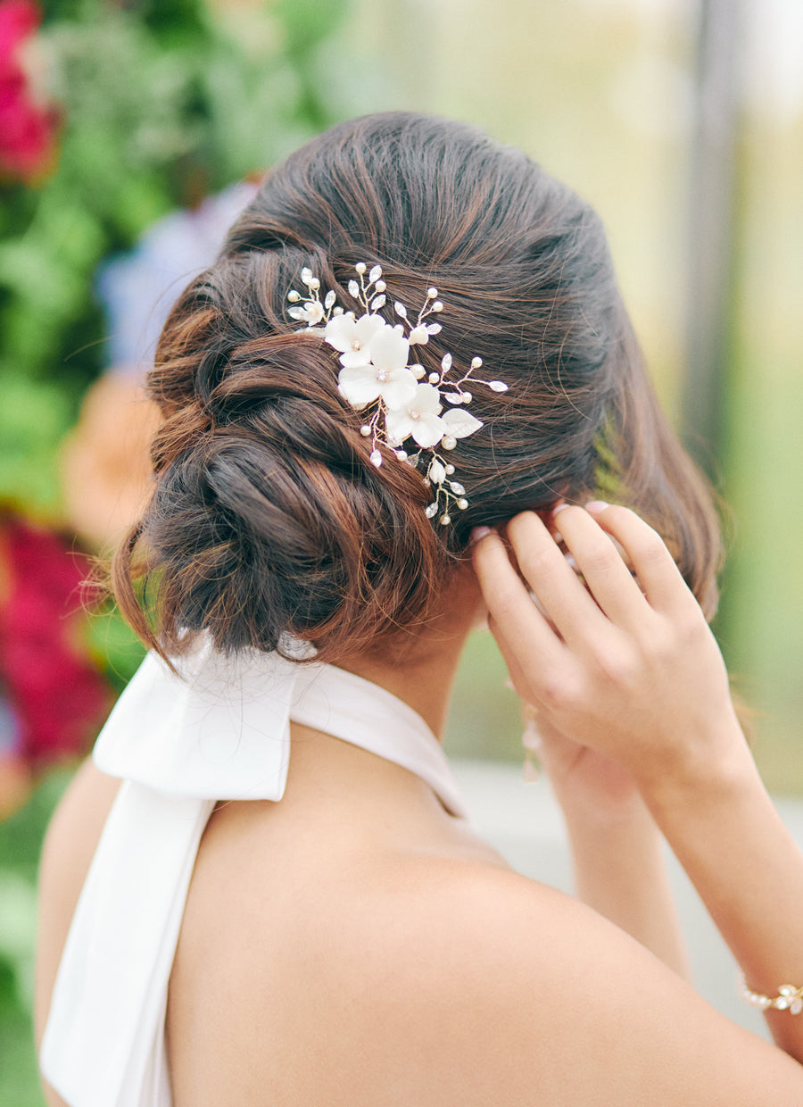 Amanda Flower, Pearl and Crystal Bridal Comb