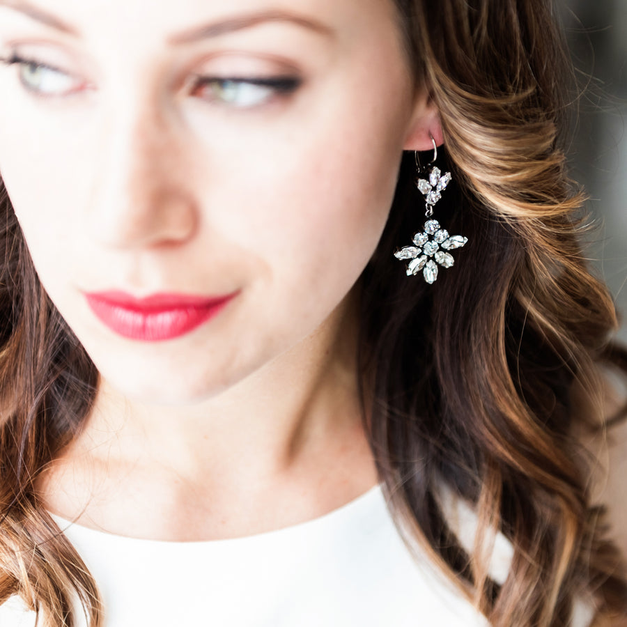 Verona Crystal Bridal Chandelier Earrings